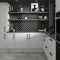 BIZOU - 13X13, BLACK/WHITE, POLISHED